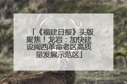 《福建日报》头版聚焦！龙岩：加快建设闽西革命老区高质量发展示范区