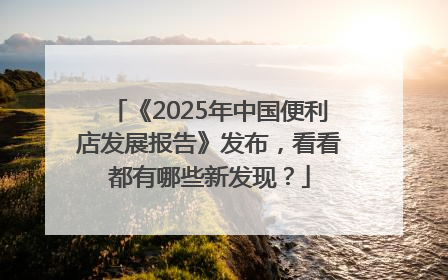《2025年中国便利店发展报告》发布，看看都有哪些新发现？