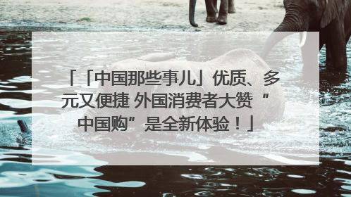 「中国那些事儿」优质、多元又便捷 外国消费者大赞“中国购”是全新体验！