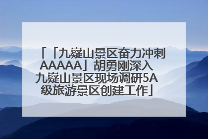 「九嶷山景区奋力冲刺AAAAA」胡勇刚深入九嶷山景区现场调研5A级旅游景区创建工作