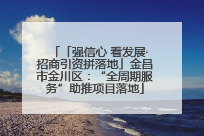 「强信心 看发展·招商引资拼落地」金昌市金川区：“全周期服务”助推项目落地