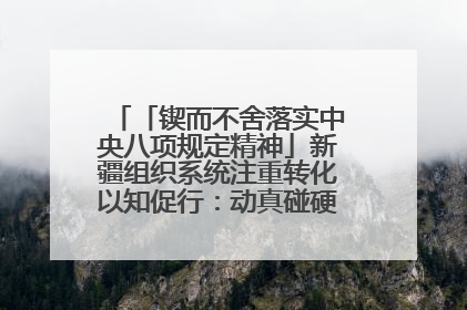 「锲而不舍落实中央八项规定精神」新疆组织系统注重转化以知促行：动真碰硬抓好整改整治