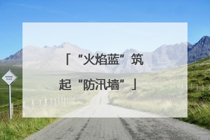 “火焰蓝”筑起“防汛墙”