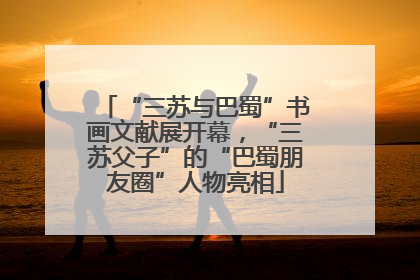 “三苏与巴蜀”书画文献展开幕，“三苏父子”的“巴蜀朋友圈”人物亮相