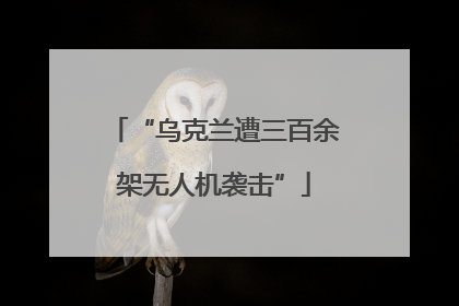 “乌克兰遭三百余架无人机袭击”