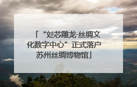 “彣芯雕龙·丝绸文化数字中心”正式落户苏州丝绸博物馆