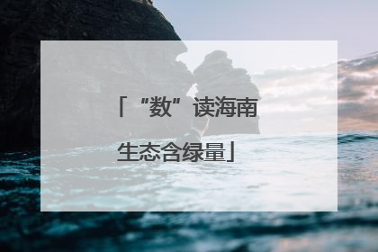“数”读海南生态含绿量
