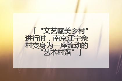 “文艺赋美乡村”进行时，南京江宁佘村变身为一座流动的“艺术村落”