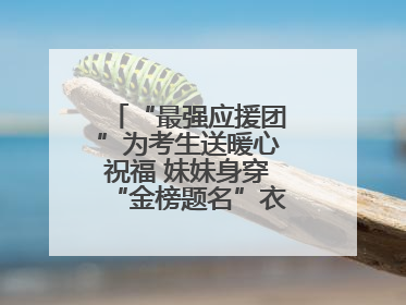 “最强应援团”为考生送暖心祝福 妹妹身穿“金榜题名”衣服为哥哥加油