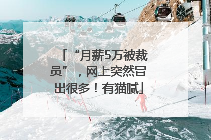 “月薪5万被裁员”，网上突然冒出很多！有猫腻