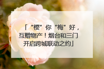 “樱”你“梅”好，互赠物产！烟台和三门开启跨城联动之约