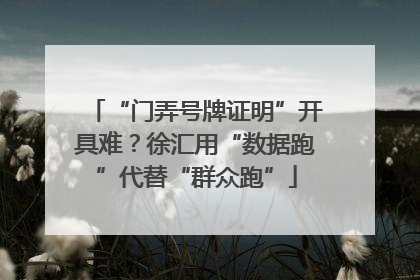 “门弄号牌证明”开具难？徐汇用“数据跑”代替“群众跑”