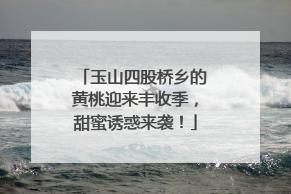 玉山四股桥乡的黄桃迎来丰收季，甜蜜诱惑来袭！