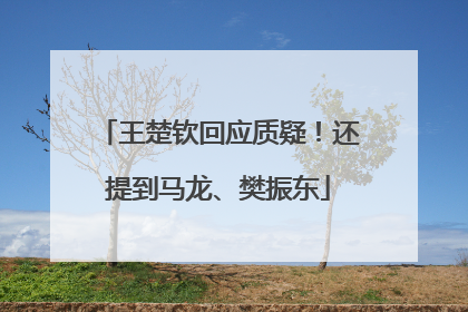 王楚钦回应质疑！还提到马龙、樊振东