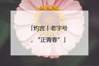 灼言丨老字号，“正青春”