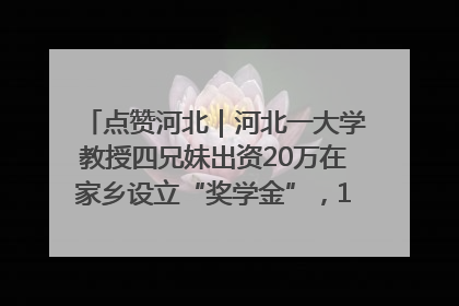 点赞河北｜河北一大学教授四兄妹出资20万在家乡设立“奖学金”，13年为320名农村学生种下“希望的种子”
