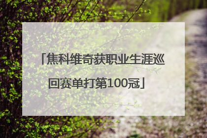 焦科维奇获职业生涯巡回赛单打第100冠