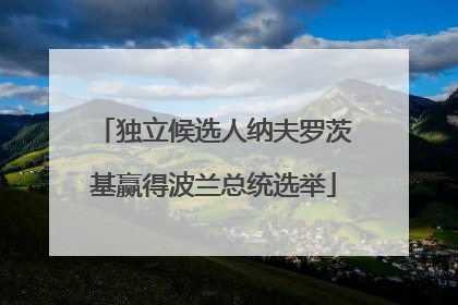 独立候选人纳夫罗茨基赢得波兰总统选举