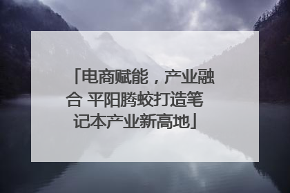 电商赋能，产业融合 平阳腾蛟打造笔记本产业新高地