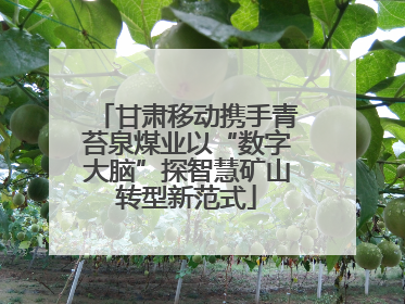 甘肃移动携手青苔泉煤业以“数字大脑”探智慧矿山转型新范式