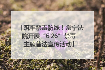 筑牢禁毒防线！常宁法院开展“6·26”禁毒主题普法宣传活动