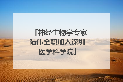 神经生物学专家陆伟全职加入深圳医学科学院