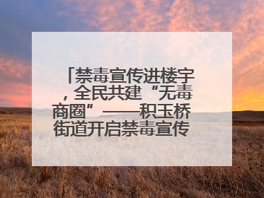 禁毒宣传进楼宇，全民共建“无毒商圈”——积玉桥街道开启禁毒宣传月系列活动