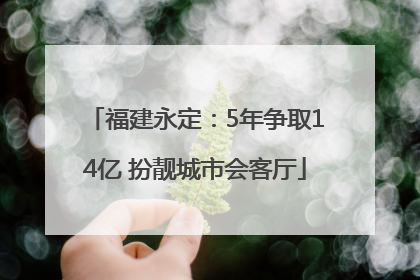 福建永定：5年争取14亿 扮靓城市会客厅