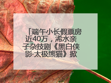 端午小长假票房近40万，浠水亲子杂技剧《黑白侠影·太极熊猫》掀起观演热潮