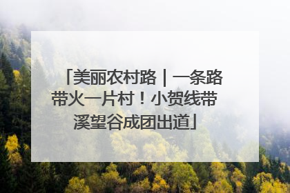 美丽农村路｜一条路带火一片村！小贺线带溪望谷成团出道