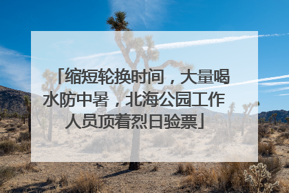 缩短轮换时间，大量喝水防中暑，北海公园工作人员顶着烈日验票
