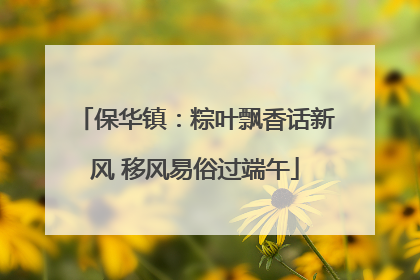 保华镇：粽叶飘香话新风 移风易俗过端午