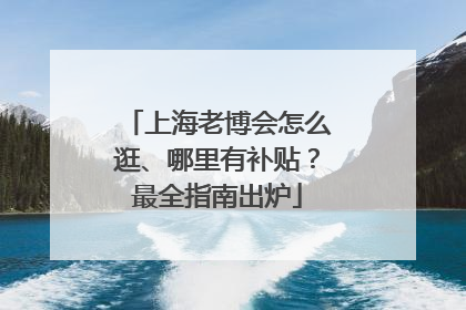 上海老博会怎么逛、哪里有补贴？最全指南出炉