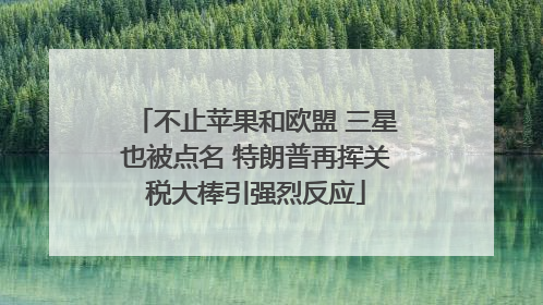 不止苹果和欧盟 三星也被点名 特朗普再挥关税大棒引强烈反应