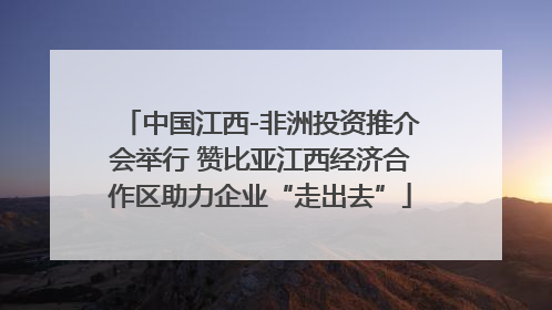 中国江西-非洲投资推介会举行 赞比亚江西经济合作区助力企业“走出去”