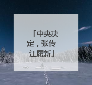中央决定，张传江履新