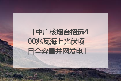 中广核烟台招远400兆瓦海上光伏项目全容量并网发电