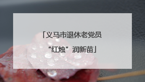 义马市退休老党员“红烛”润新苗