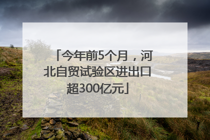 今年前5个月，河北自贸试验区进出口超300亿元