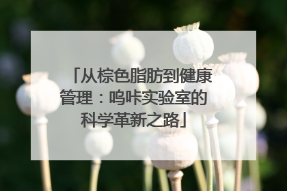 从棕色脂肪到健康管理：呜咔实验室的科学革新之路