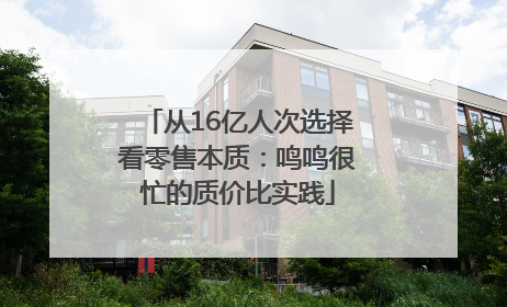 从16亿人次选择看零售本质：鸣鸣很忙的质价比实践
