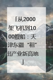 从2000架飞机到1000艘船：天津东疆“租”出产业新高地