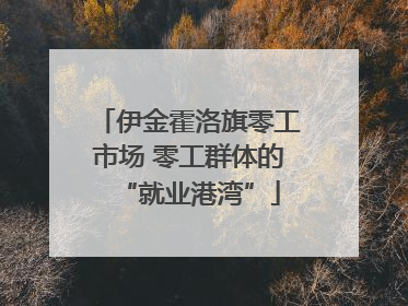 伊金霍洛旗零工市场 零工群体的“就业港湾”