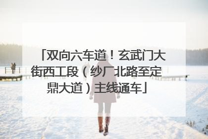 双向六车道！玄武门大街西工段（纱厂北路至定鼎大道）主线通车