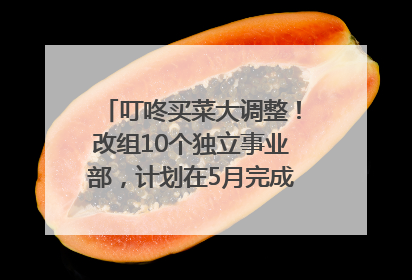 叮咚买菜大调整！改组10个独立事业部，计划在5月完成App端全面改版