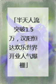 半天人流突破1.5万，汉阳恒达欢乐世界开业人气爆棚