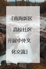 南海新区：高校社区开展中外文化交流