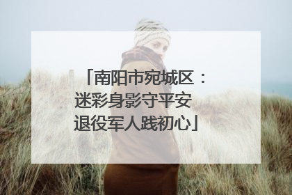 南阳市宛城区：迷彩身影守平安 退役军人践初心
