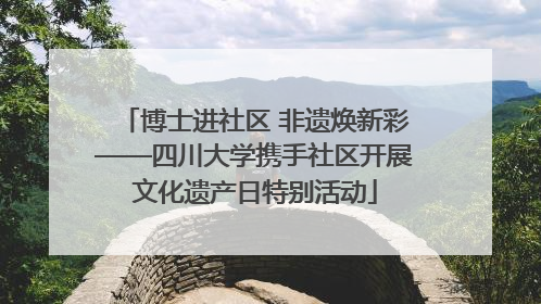 博士进社区 非遗焕新彩——四川大学携手社区开展文化遗产日特别活动