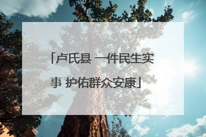 卢氏县 一件民生实事 护佑群众安康